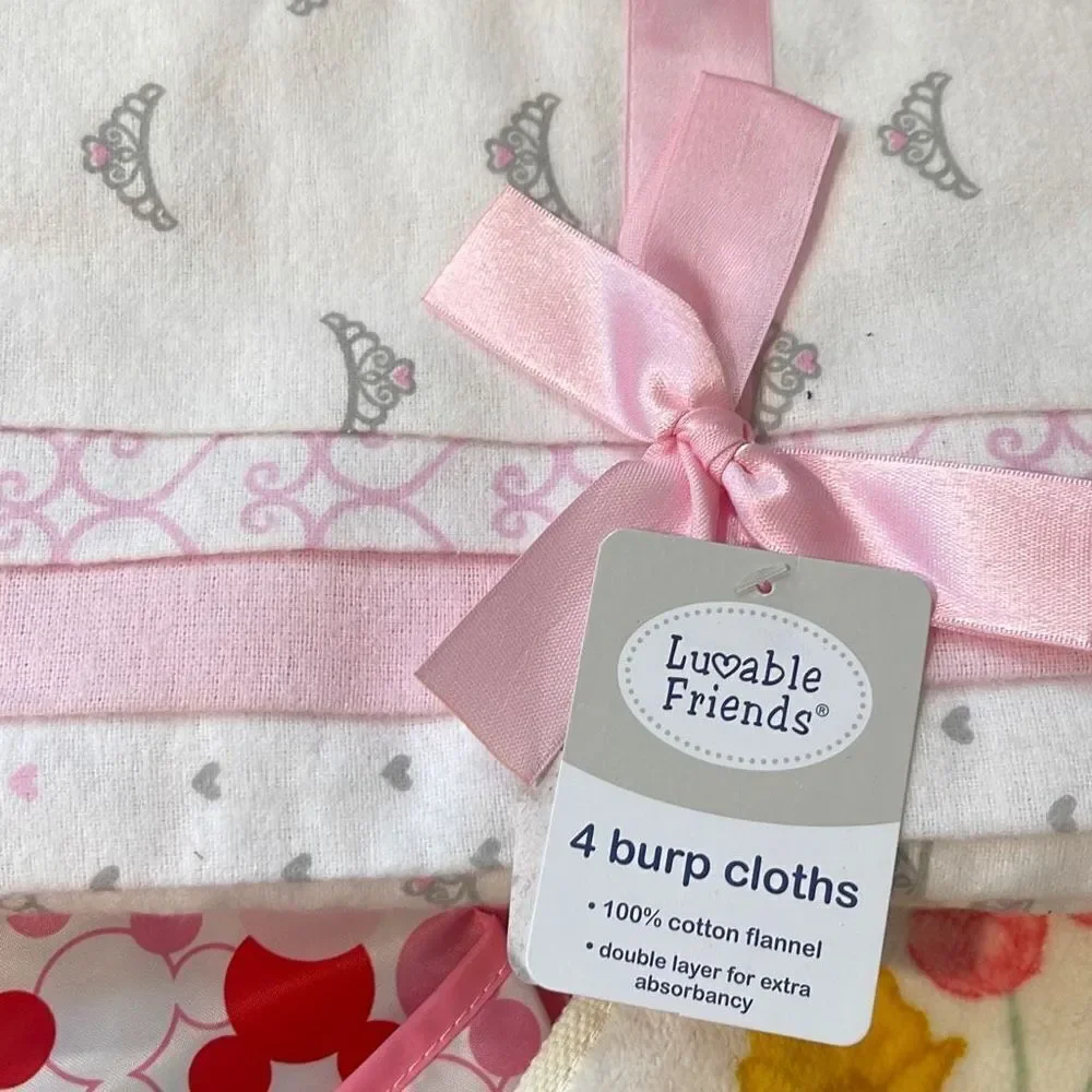 Infant/Toddler‎ Girl Bundle. Burp Cloths and Bibs. NWT